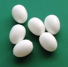 8 Synthetic eggs  white