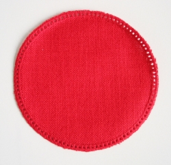 Deckchen rund 11.5 cm, rot