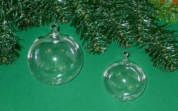 Glass ball clear, 7cm