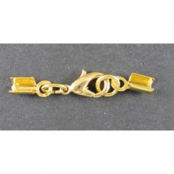 Clasp, up to 3mm, gold-colored