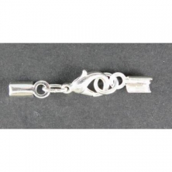 Clasp, up to 3mm, silver colored