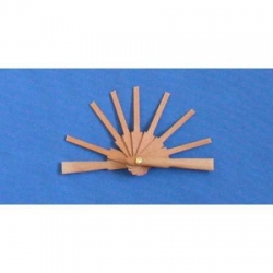 Doll's fansticks, pear wood, 21,3 cm